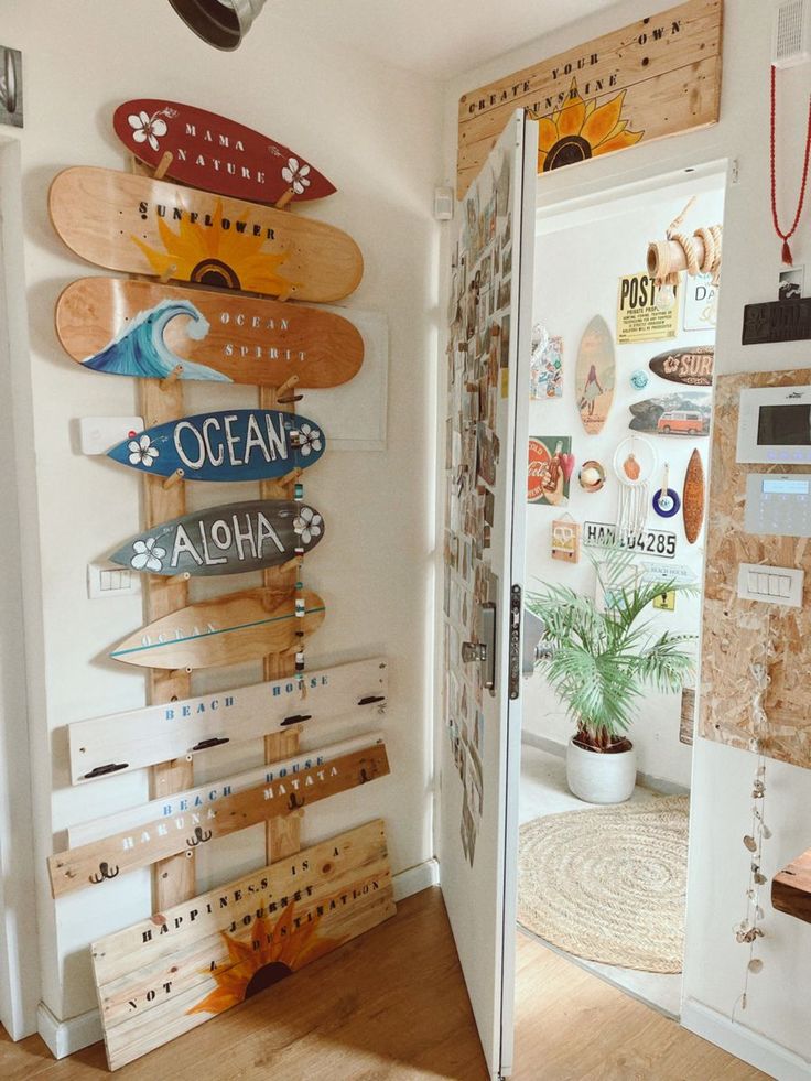 surfboard wall decor