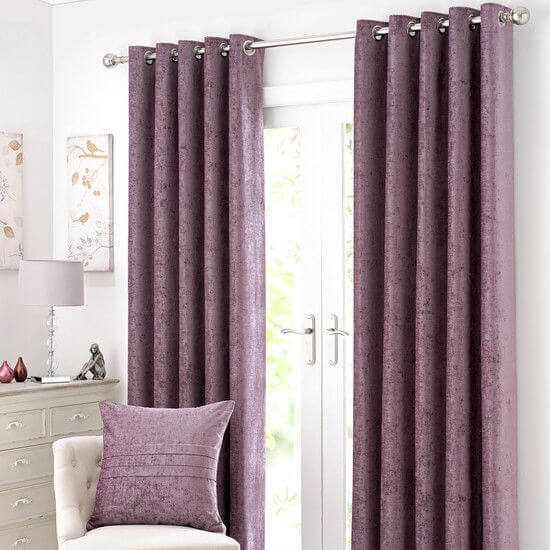 purple curtains