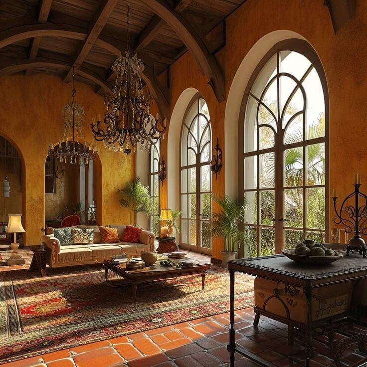 classic antique italian living room