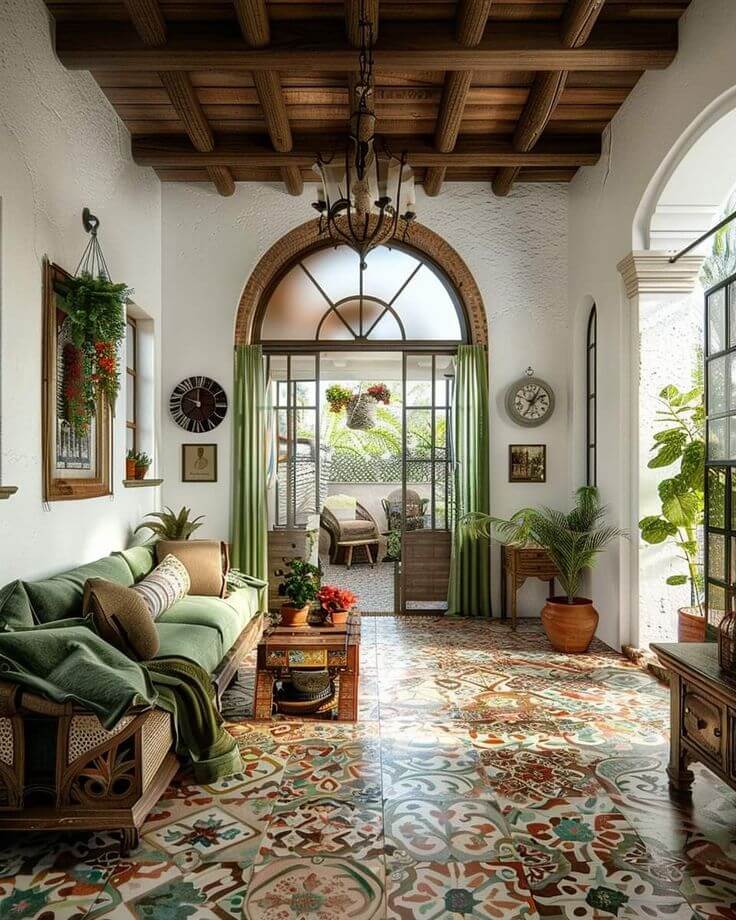 classic vintage italian living room