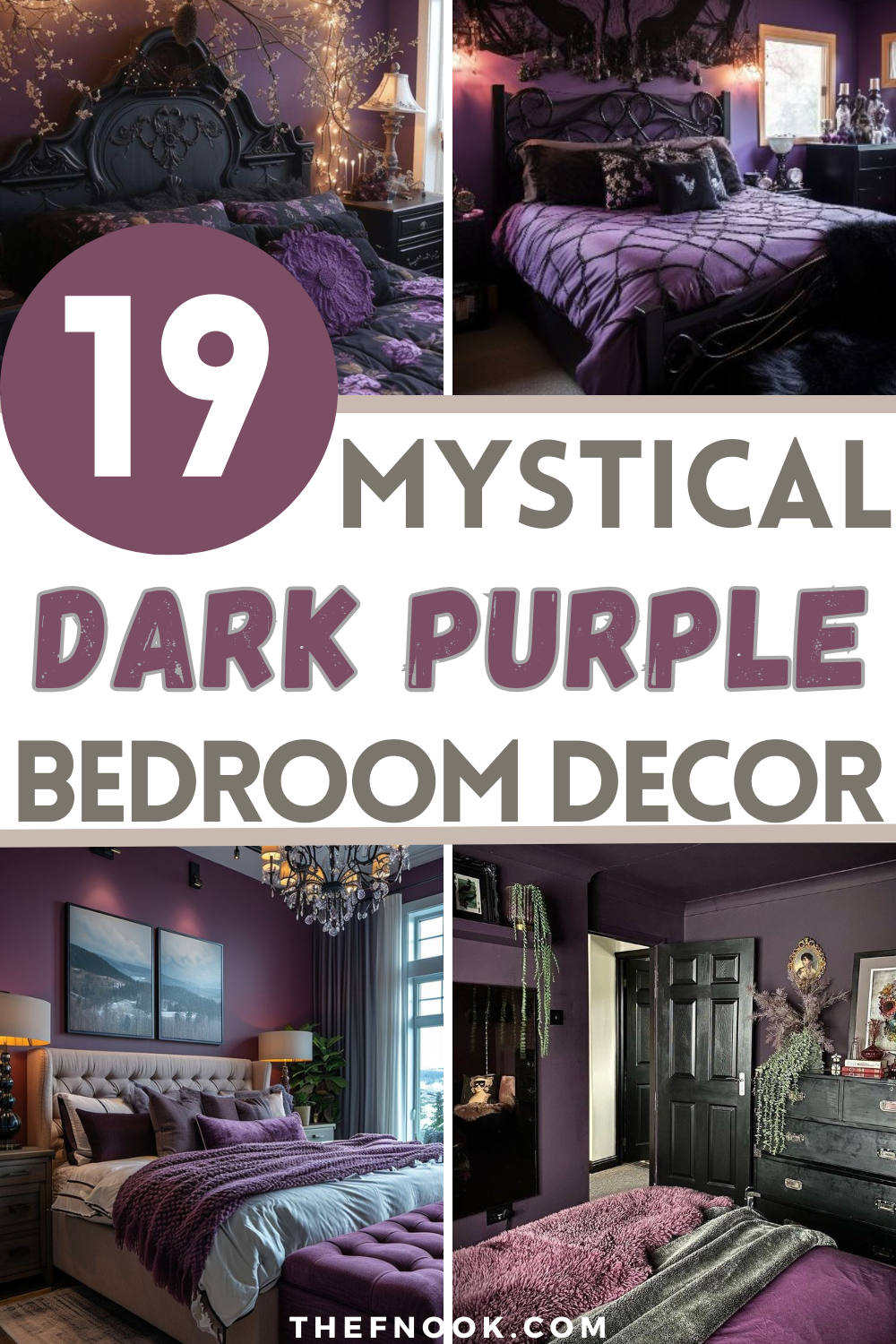 19 Mystical Ideas for a Purple Gothic Bedroom