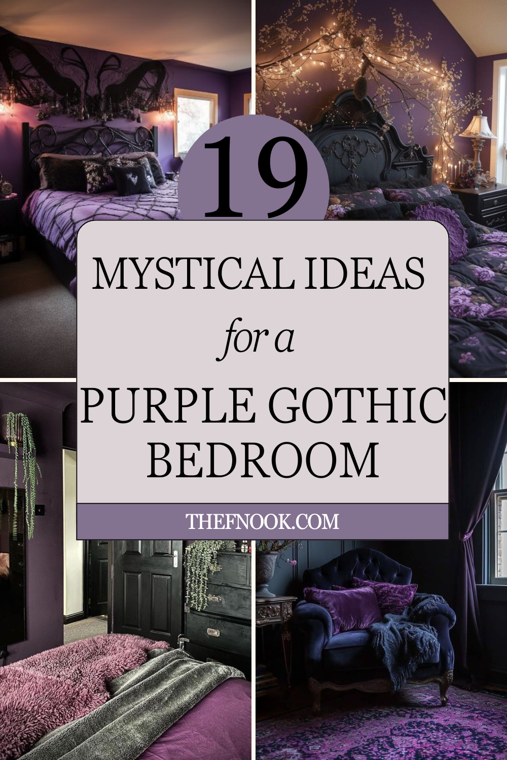 19 Mystical Ideas for a Purple Gothic Bedroom