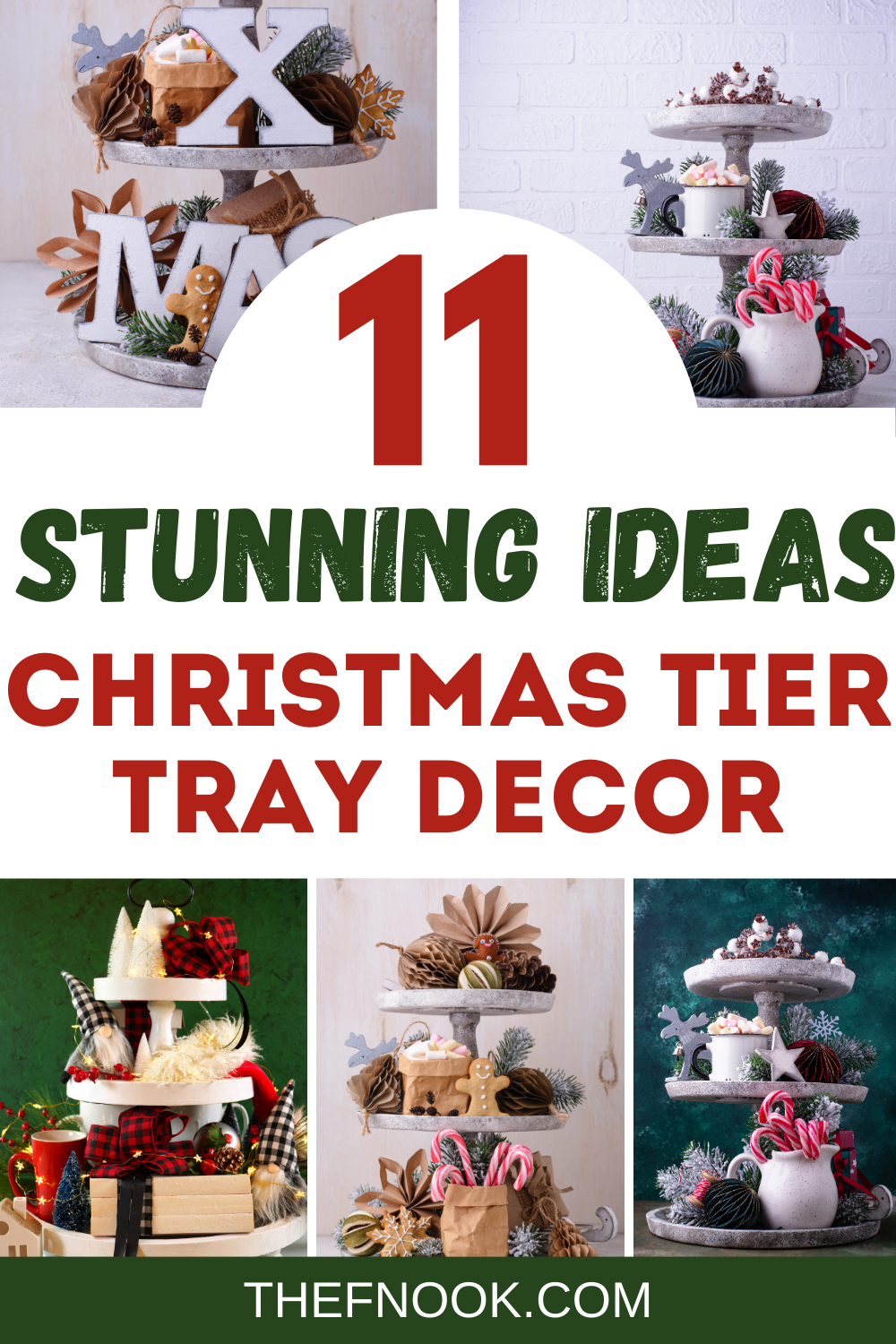 11 Stunning Christmas Tier Tray Decor for this year