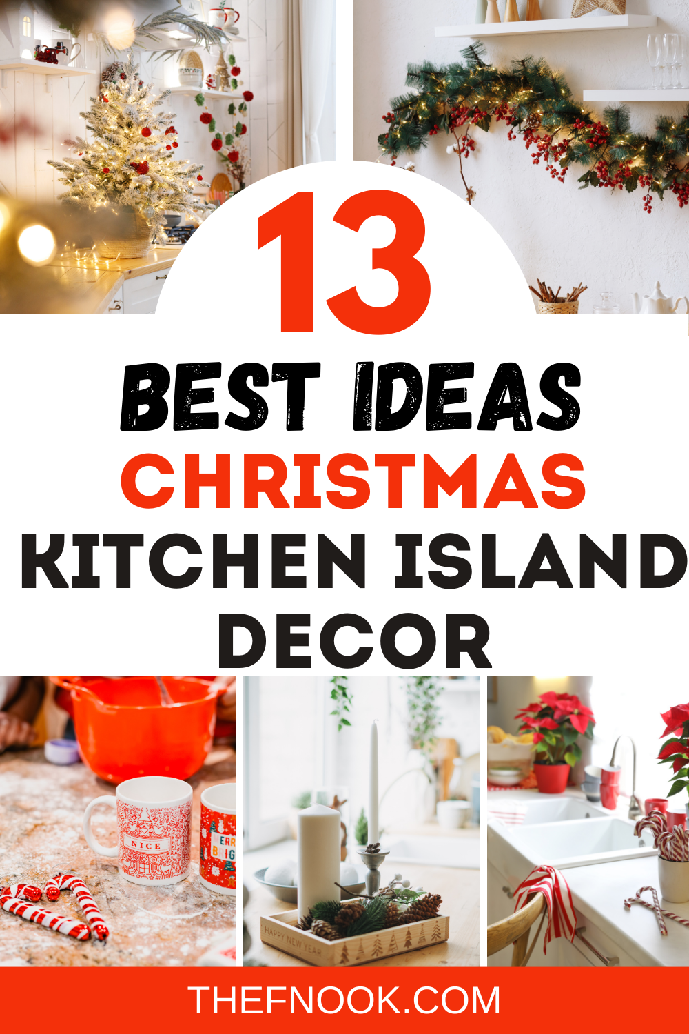 13 Best Christmas Island Decor for a Holiday Spirited Kitchen