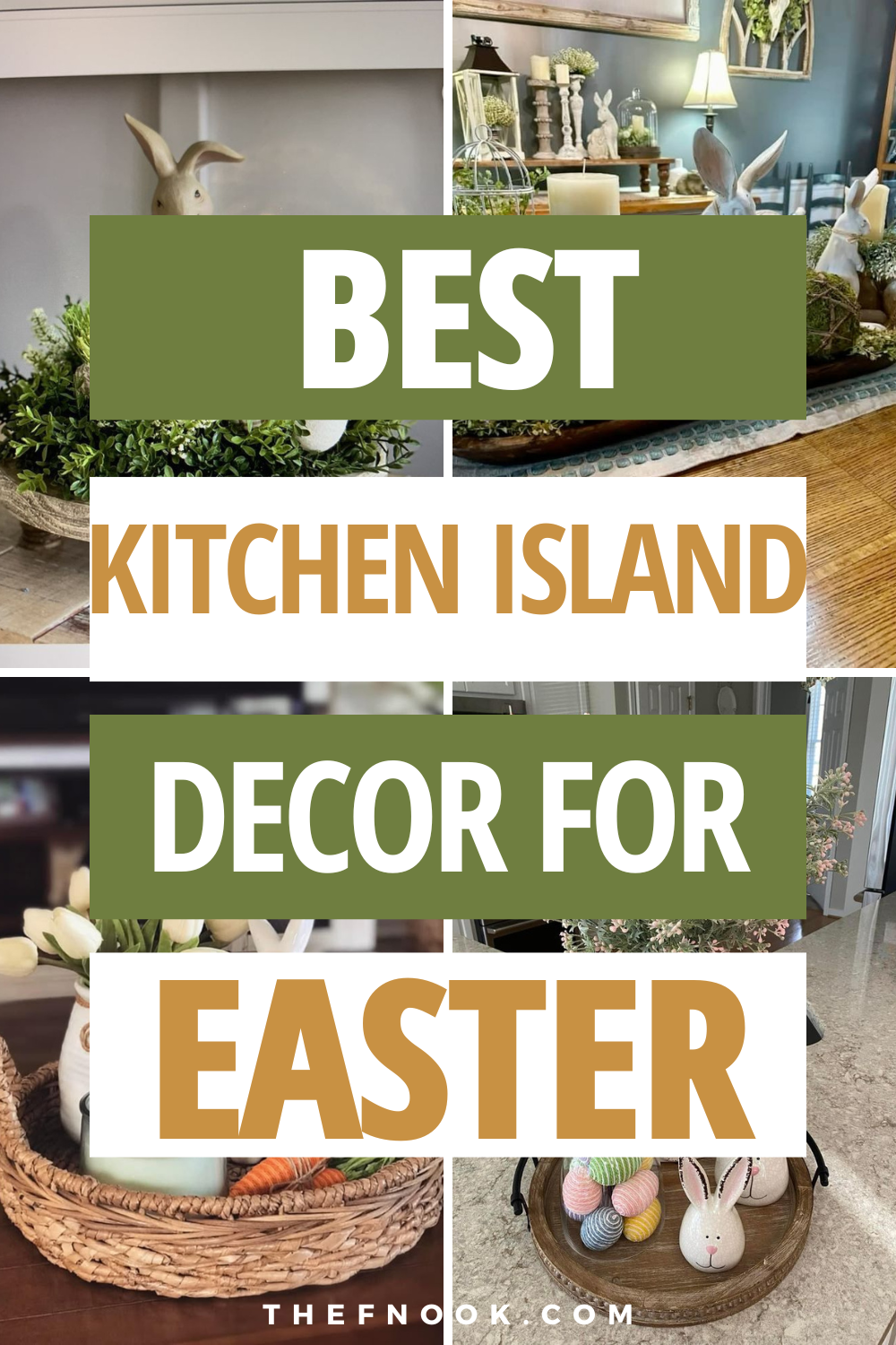 10 Best Ways to Style your Kitchen Island with Easter Decor